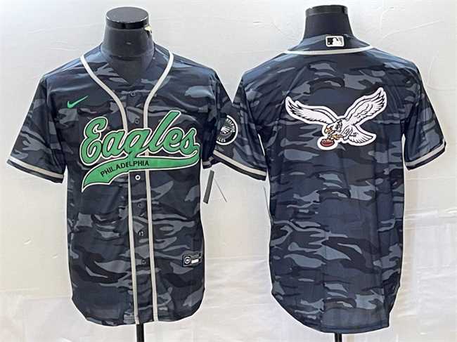 Men's Philadelphia Eagles Gray Camo Team Big Logo Cool Base Stitched Baseball Jersey,We sell and wholesale Men's Philadelphia Eagles Gray Camo Team Big Logo Cool Base Stitched Baseball Jersey on line form chian!